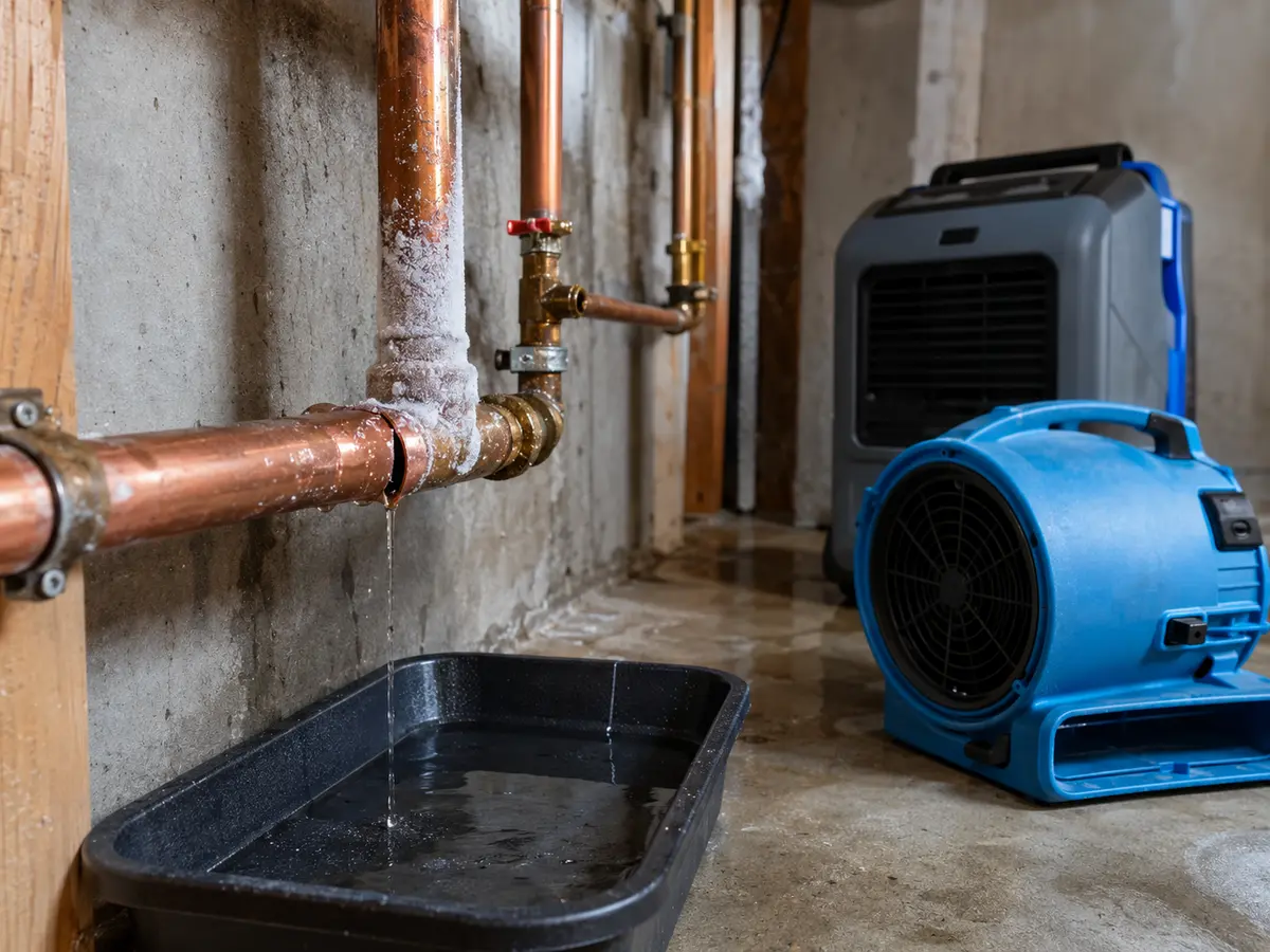 Frozen and burst pipe cleanup – Call (816) 835-4959
